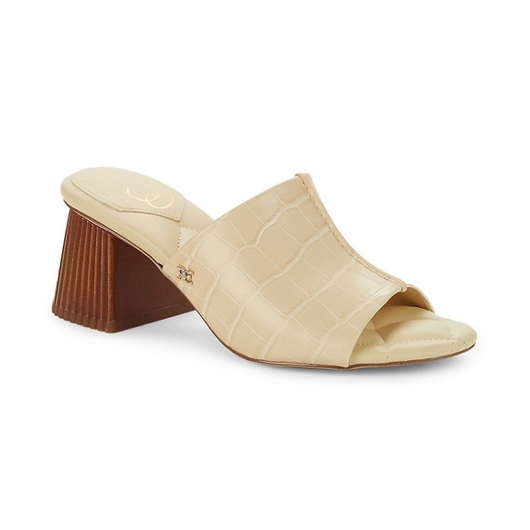 Sam Edelman Shoes - Sam Edelman “Sonya Croc-Embossed Textured Faux” Leather Sandals NWT